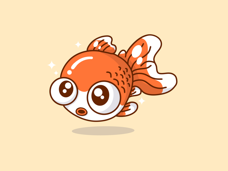 Goldn Fish adorable cute fish fish logo goldfish illustration japan kawaii ocean vector