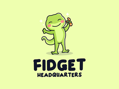 Lizard Fidget brand cartoon cute cute animals cute art cute illustration fidget illustration illustrator kawaii lizard lizardfei lizards logo mascot