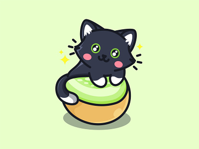 Melon Cat adorable cat catching character cute fat fruit funny happy holiday joyful kitten kitty lovely mascot melon playful positive weekend