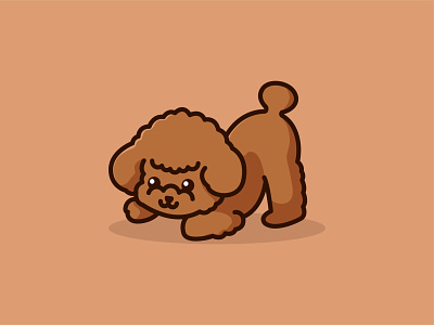 Poodle Cute adorable animal bathtub branding cartoon character cute dog doggy fluffy grooming happy illustrative logo mascot pet poodle puppy