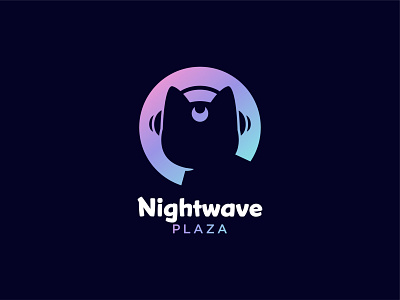 Nightwave app branding cap cat graphic icon identity logo music wave