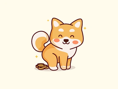 Shiba Inu Coin adorable animal bitcoin brand character coin cute designwakket digital dogcoin doge kawaii logo poop shiba shiba coin shiba inu