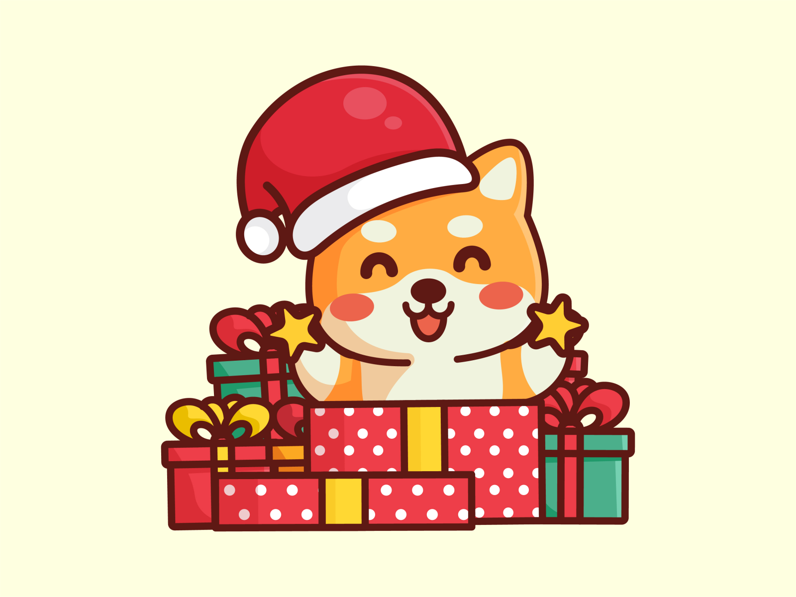 Cute Shiba Christmas by Jaysx1 on Dribbble