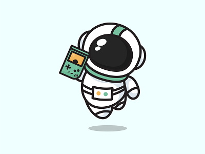 Astronout Gaming adorable astraonaut astroboy astronaut activity astronaut suit branding cartoon character cute design game gaming helmet illustration logo mascot moon space space theme ui