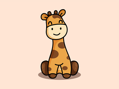 Giraffe adorable africa animal brand branding branding cartoon character character mascot child children cute illustration jungle kawaii logo lovely mascot simple wildlife zoo