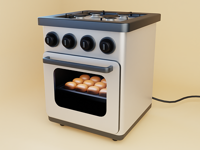 Lil' Stove 3d blender buns gas kitchen stove