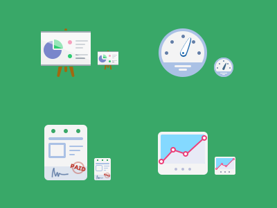 App Icons Ver03 bill chart clean couple dashboard flat icon presentation setting simple