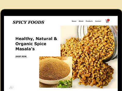 Spicy foods ecommerce design uidesign webdesign