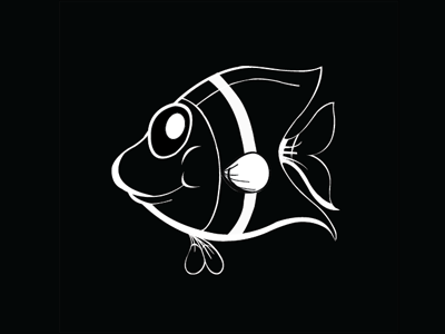 Fish ( Black White )