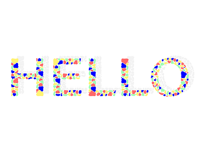 Hello Dribble blobs debut debut shot design flat hello dribble illustration typography vector web