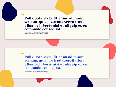 Quotes block branding design flat illustration typography ui web