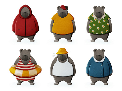 Love the bear character design childrens book illustration icon illustration
