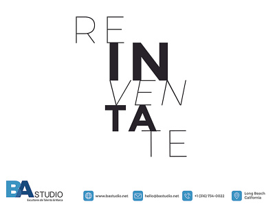 REINVENTE branding design illustrator logo typography vector web website