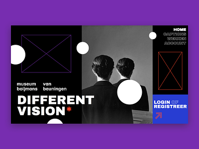 Different Vision art landing page museum student work ux webdesign