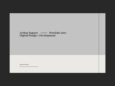 Portfolio 2018 design landing page minimal personal portfolio project typography ui ux webdesign