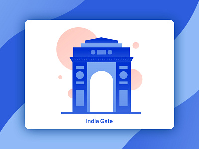India Gate animation app color delhi design icon illustration india indiagate monuments vector