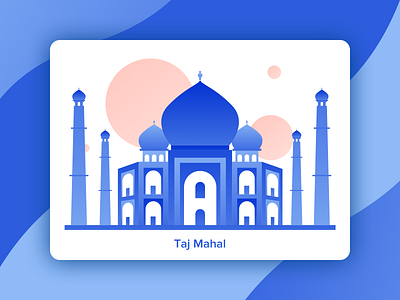 Taj Mahal agra animation app design icon illustration india monuments taj taj mahal tajmahal ui vector