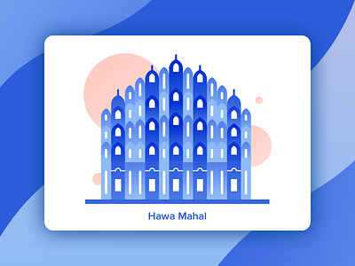 Hawa mahal animation app design hawai hawamhal icon illustration india japur logo mahal monuments ui