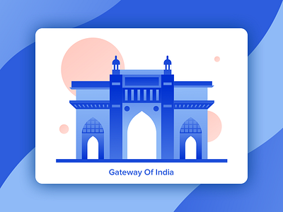 Gateway of india animation app color design icon iconography illustration india ui vector