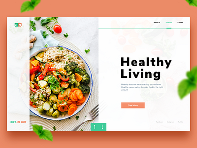 Healthy Living app design food icon illustration ui ux web