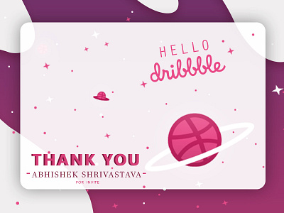 HELLO, Dribbble dribble hello invite thankyou