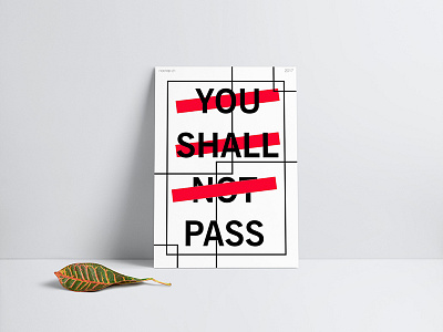 You shall (not) pass adobe art design font people photoshop poster