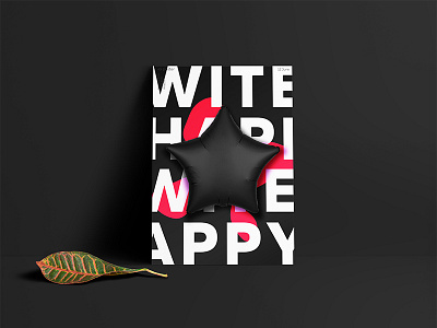 White Happy? adobe art design font people photoshop poster posters.