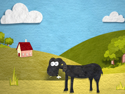 Paper cut animation snapshot animation illustration movie papercut sheep stop motion