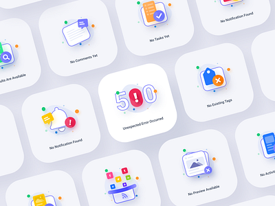 Empty State Icons blogger blogging branding design design concept icon icon design icon pack icon set illustration marketing minimal ui uidesign web