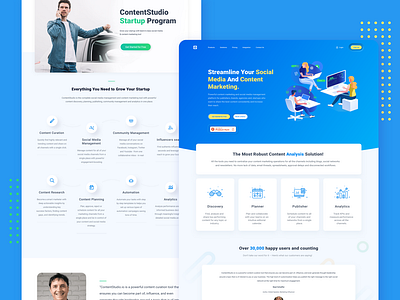 Landing Page Template( Social Media MArketing Web App)