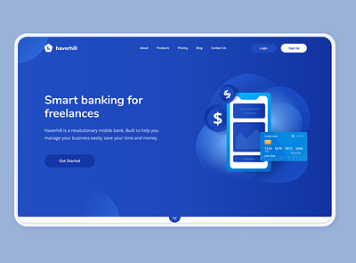 Bank - Landing Website animation bank app banking app branding design design concept financial app logo security system ui uidesign ux uxdesign website