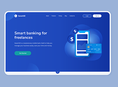 Bank - Landing Website V2 bank app banking app brand identity branding design design concept financial app financial services illustration logo security system ui uidesign ux uxdesign vector