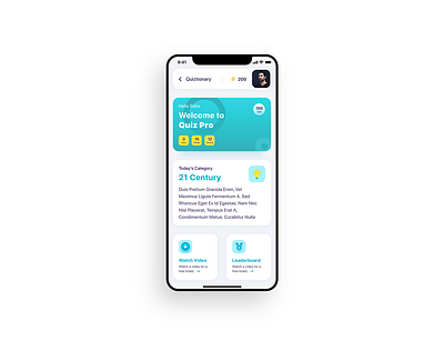 Quiztionary App (Quiz APP) app design design concept engagement game illustration leaderboard minimal quiz app rewards ui uidesign ux uxdesign