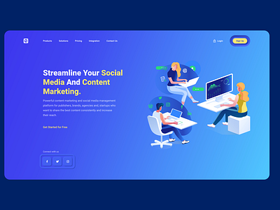 Landing Page Template (Soft UI or Neumorphism)