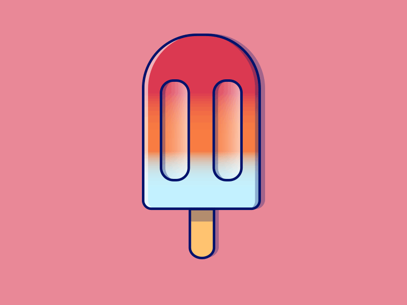 Vector Art - Popsicle daily ui flat icon illustration logo vector vector art