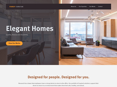Forsy Funiture UI Design