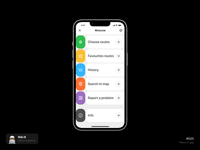 Menu on app design design app menu menu design menu design app menu in app mobile app profile profile design profile in app transport transport app transport design ui ux
