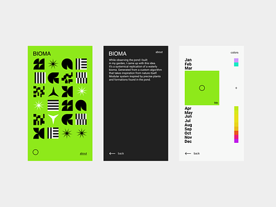 Bioma generativeart generativedesign graphicdesign interface react svg ui