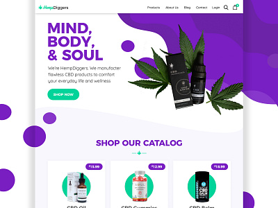 CBD Products Landing Page