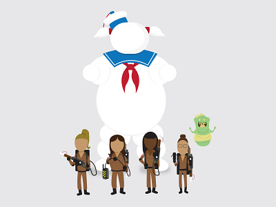 Ghostbusterettes ghostbusters illustrator vector