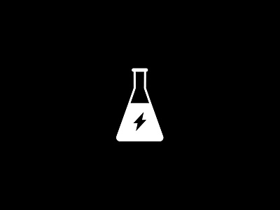 Beaker Logo Concept beaker icon lightning logo vector