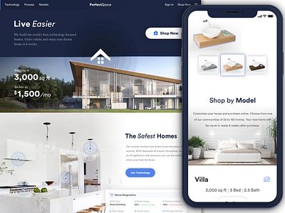 Smart Home Landing Page v02 branding design homepage iphone landing page typography ui ux