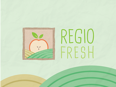 RegioFresh Branding apple bike branding corporate design design ecological farmers farmers market fresh green illustration logo design organic paper regional