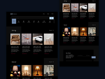 Grey Furniture Shop black design dribbblers e commerce furniture furniture shop ui ux user experience user interface web design website