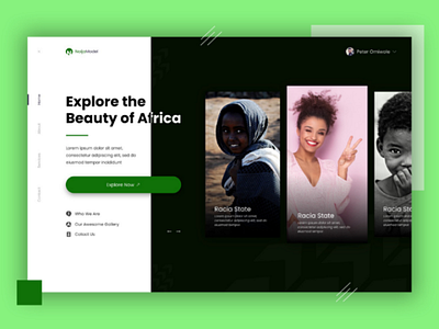Africa Picture Gallery UI africa african american beauty branding culture dribblers experience illustrations pictures race uiux uiux designs user experience user interactions user interface