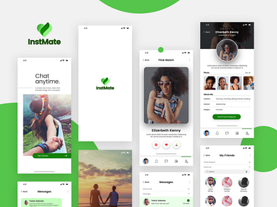 InstMate User Interface/Experience art branding dating dating app dribbler illustration logo logo designer mating uiux user experience user interaction design user interface