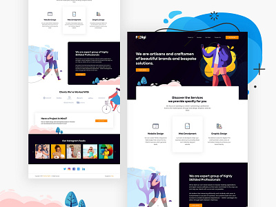 FCDigi Website Design design dribbler graphic icon illustraion logo team ui ux webdesign