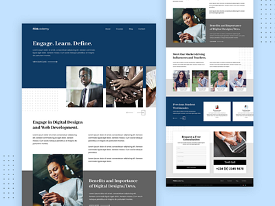 FDAcademy Web UI academy designs dribblers lagos learning nigeria typography ui designs uiux user exeperience user interface website