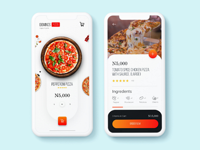 Dominos Pizza Mobile App Design clean designs dribbblers invision studio lagos mobile app pizza mobile app ui design uiux user interaction user interface