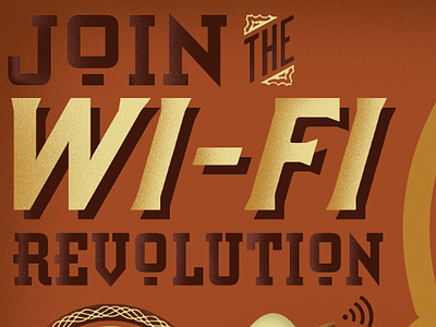 Wi-Fi Poster illustration poster technology typography